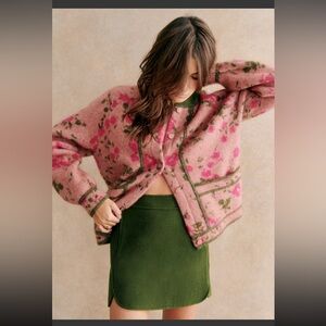 Sezane Tania Skirt Garden Green